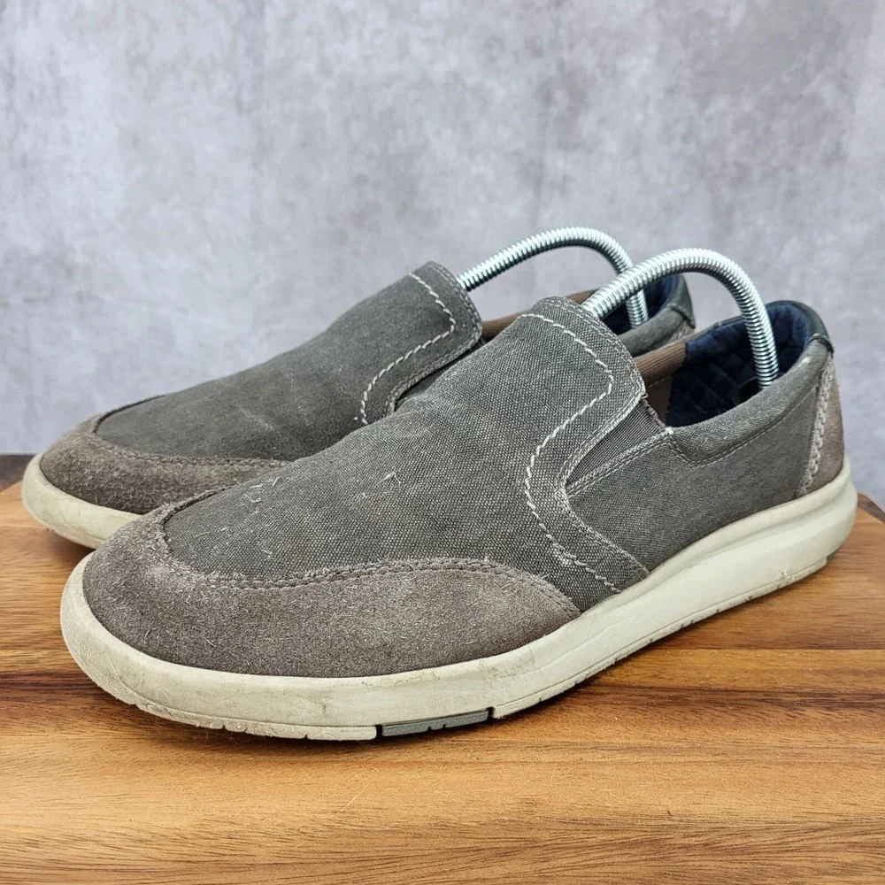 Dockers Sneakers‎ Mens 9.5 M Gray Suede Leather Loafers Slip On Shoes  Cahill